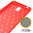 Flexi Slim Carbon Fibre Case for Nokia 1 Plus - Brushed Red